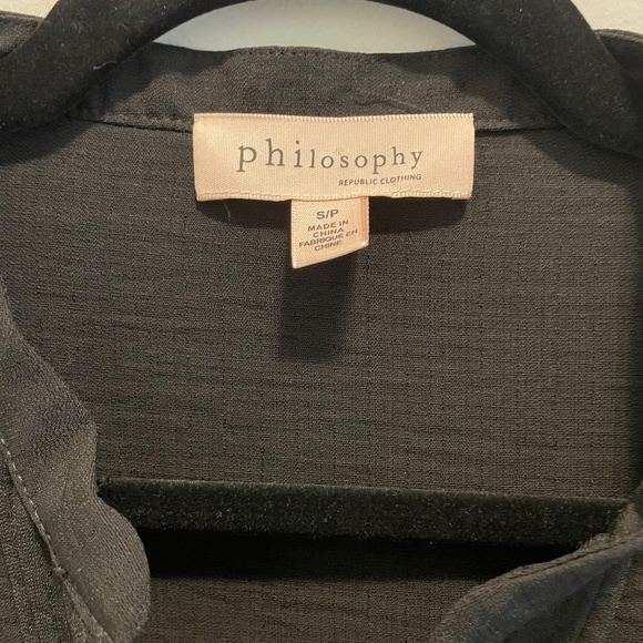 Women's Philosophy Republic Clothing Ruffle Sleeve Blouse sz S - Picture 2 of 5